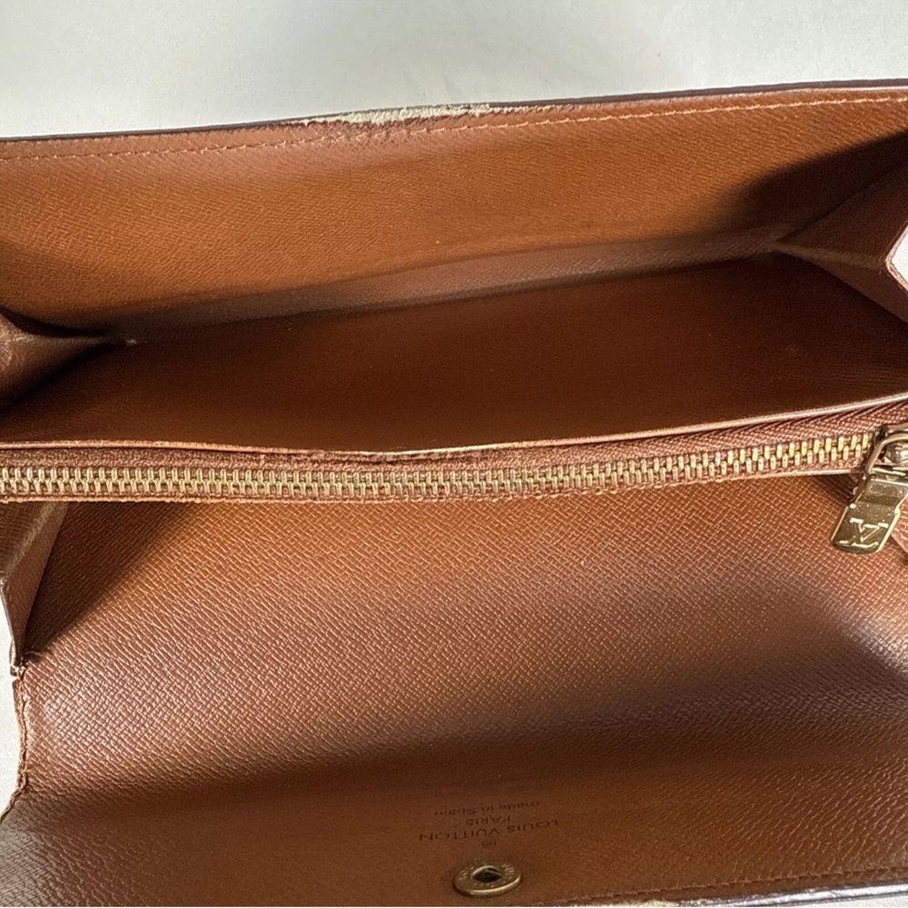 Louis Vuitton Sarah Brown Monogram Long Wallet Authentic Brown with dust pouch - Picture 15 of 16